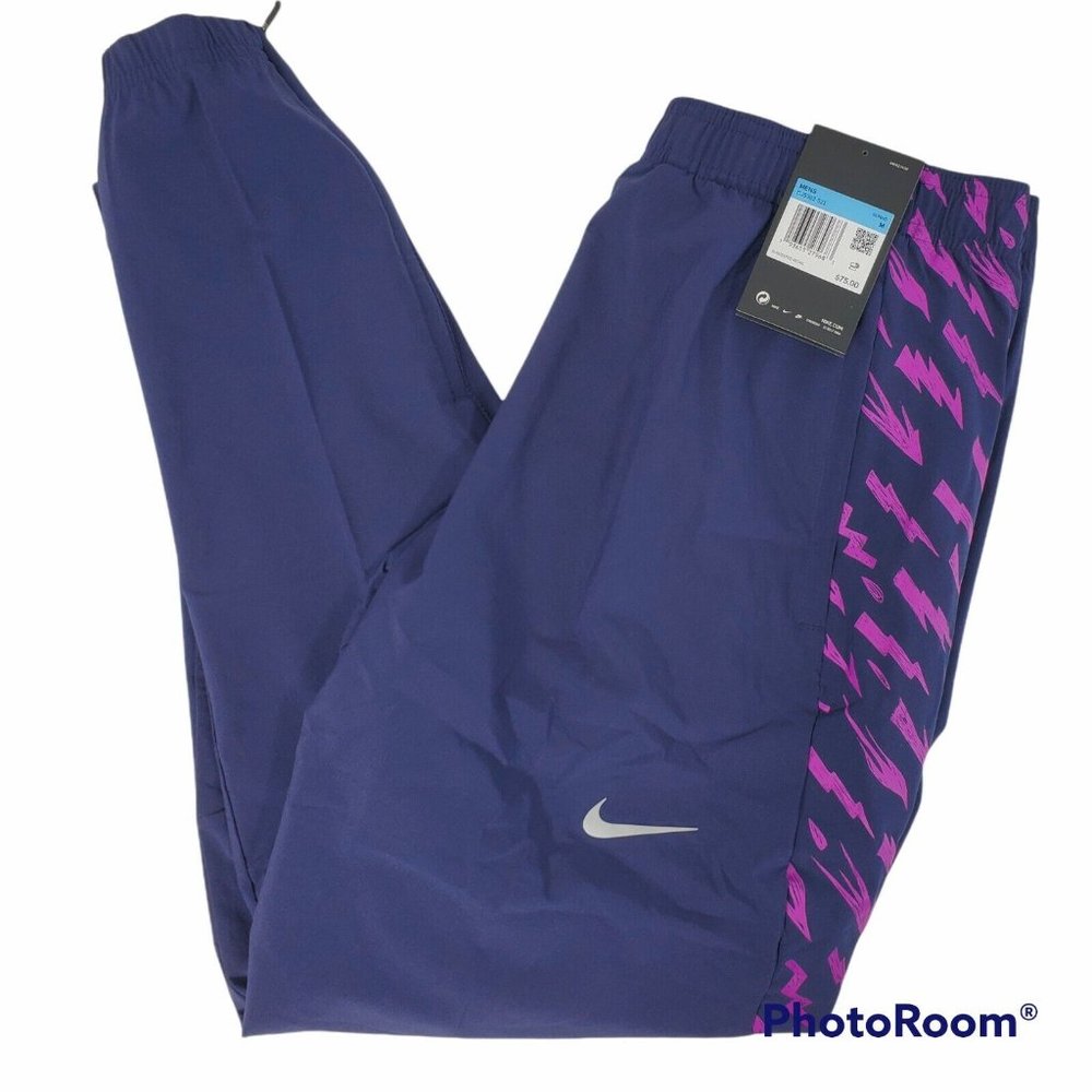 Nike Flex Swift Running Pants Jogger CJ5362-521 Navy Purple Mens Size Large NWT